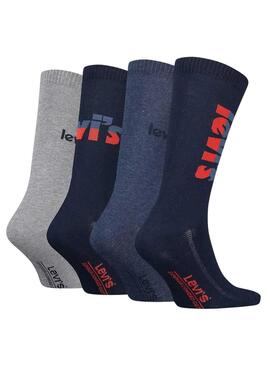 Calcetines Levis Giftbox Pack 4 Multi para Hombre