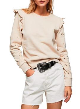 Sudadera Pepe Jeans Libby Buff Beige para Mujer