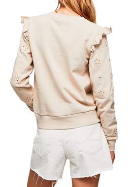 Sudadera Pepe Jeans Libby Buff Beige para Mujer