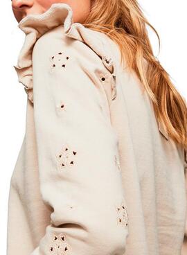 Sudadera Pepe Jeans Libby Buff Beige para Mujer