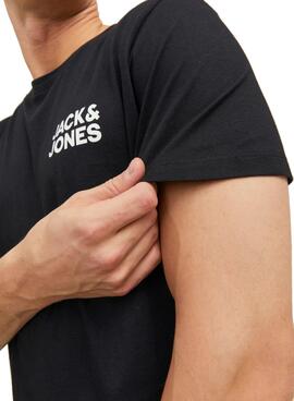 Camiseta Jack And Jones Corp Logo Negro Hombre