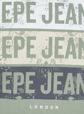Camiseta Pepe Jeans Acee Logo Blanca Para Hombre