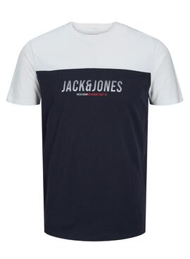 Camiseta Jack And Jones Edan Bicolor Negra Hombre