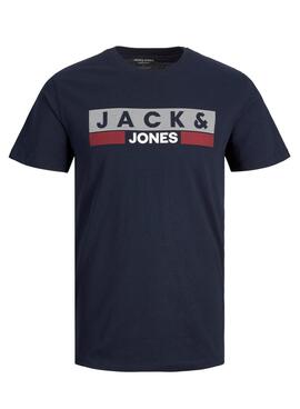 Camiseta Jack And Jones Corp Logo Marina Hombre