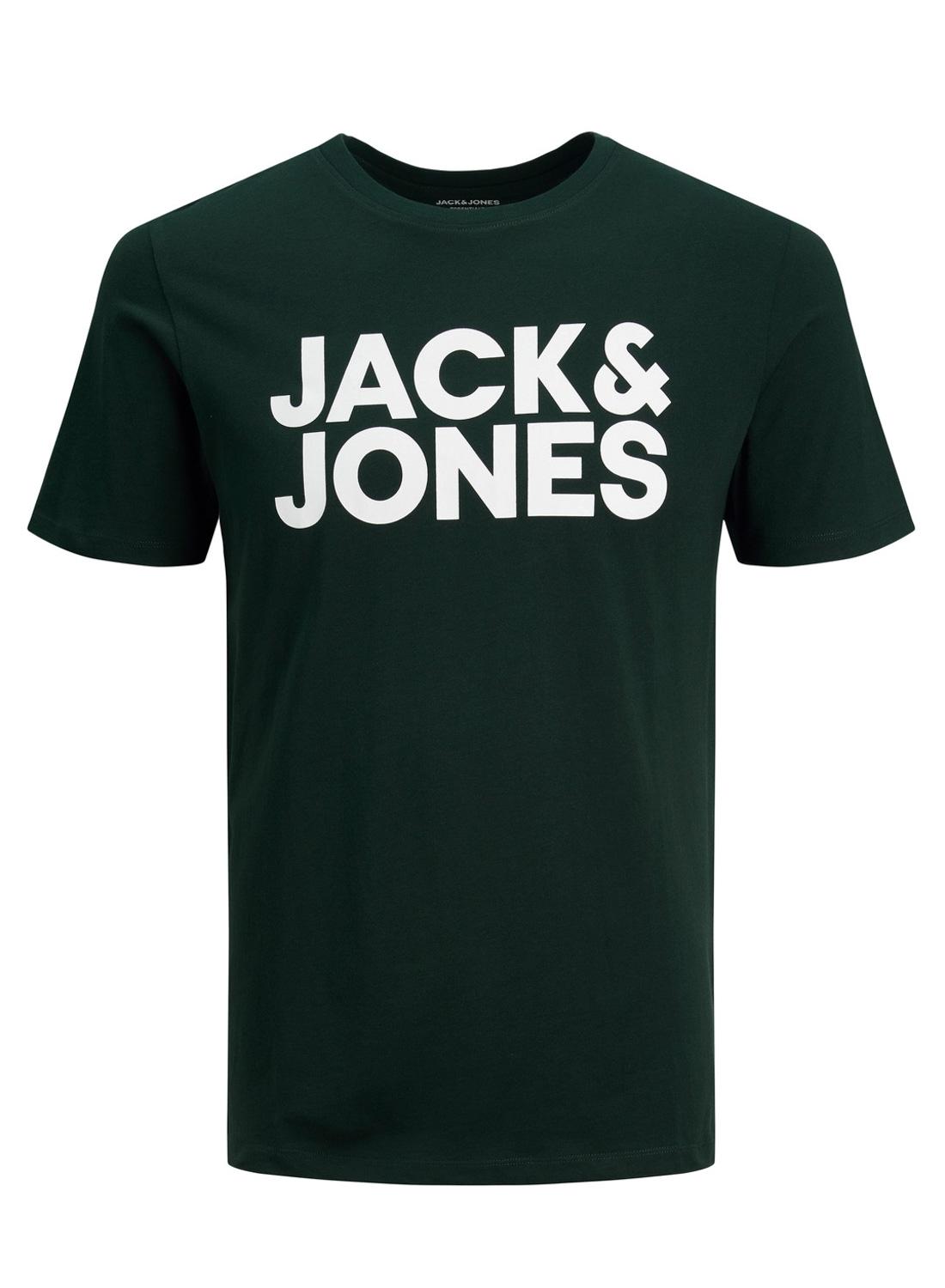 Camiseta Jack And Jones Corp Logo Slim Verde