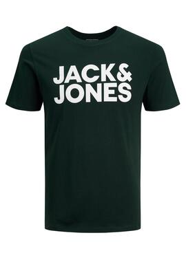 Camiseta Jack And Jones Corp Logo Slim Verde