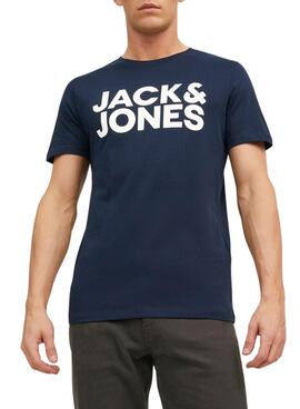 Camiseta Jack And Jones Corp Logo Slim Marina