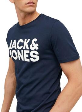 Camiseta Jack And Jones Corp Logo Slim Marina