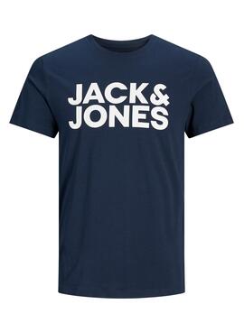 Camiseta Jack And Jones Corp Logo Slim Marina