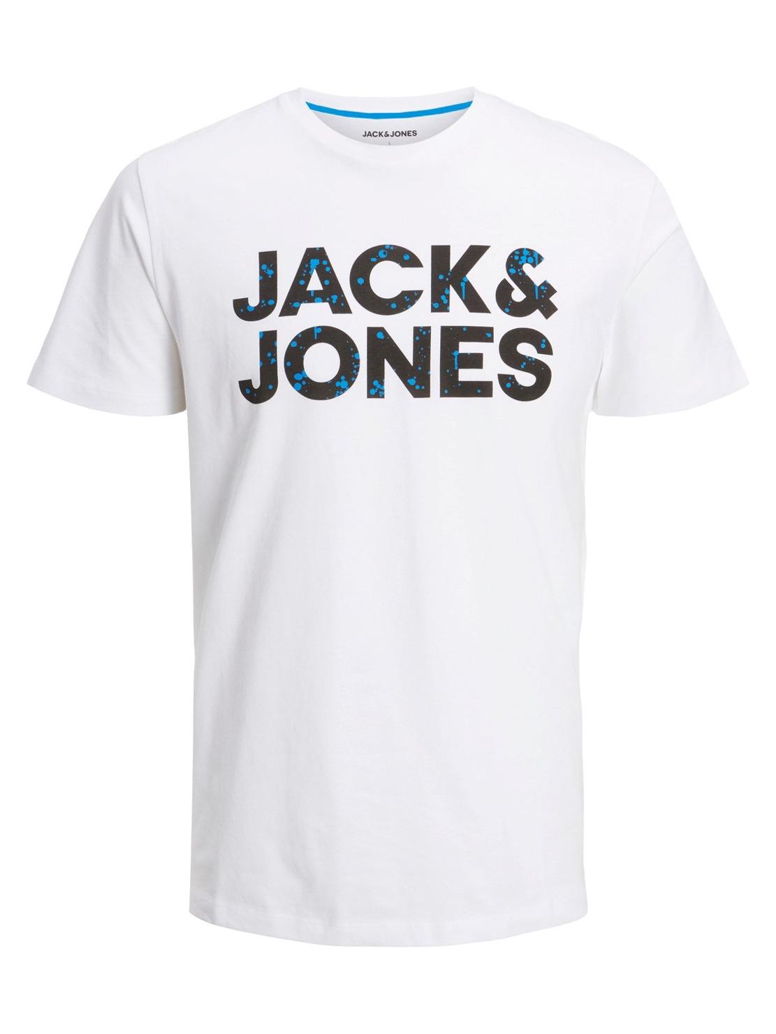 Camiseta Jack And Jones Neon Pop Blanca Hombre