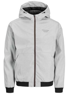 Chaqueta Jack And Jones Seam Capucha Gris Hombre