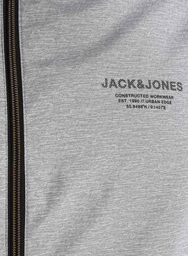 Chaqueta Jack And Jones Seam Capucha Gris Hombre