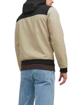 Chaqueta Jack And Jones Seam Capucha Beige Hombre