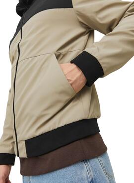 Chaqueta Jack And Jones Seam Capucha Beige Hombre