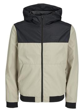 Chaqueta Jack And Jones Seam Capucha Beige Hombre