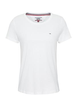Camiseta Tommy Jeans Soft Blanco Mujer