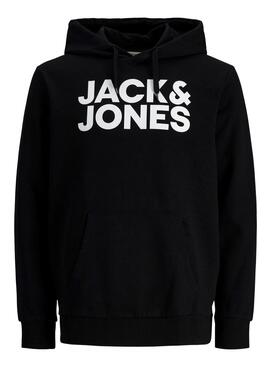 Sudadera Jack And Jones Logo Maxi Negra Hombre