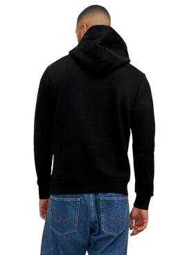 Sudadera Jack And Jones Logo Maxi Negra Hombre