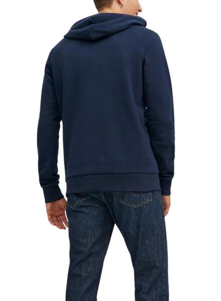 Sudadera Jack And Jones Logo Maxi Negra Hombre