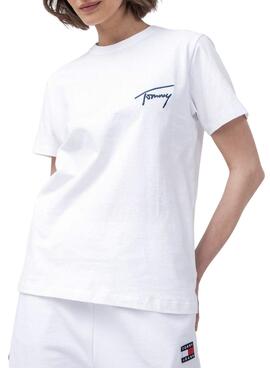 Camiseta Tommy Jeans Relaxed Blanca para Mujer