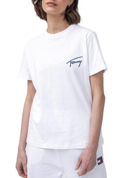 Camiseta Tommy Jeans Relaxed Blanca para Mujer