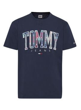 Camiseta Tommy Jeans Tartan Marina para Hombre