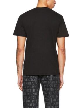 Camiseta Tommy Jeans Reg Entry Negra para Hombre