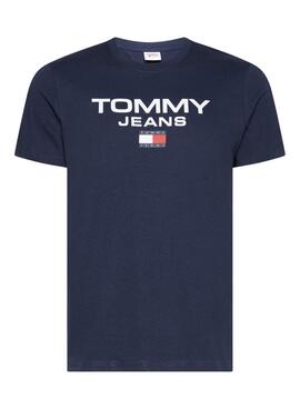 Camiseta Tommy Jeans Reg Entry Marina Para Hombre