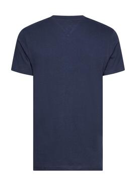 Camiseta Tommy Jeans Reg Entry Marina Para Hombre