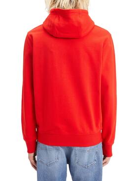 Sudadera Tommy Jeans Reg Entry Roja Para Hombre