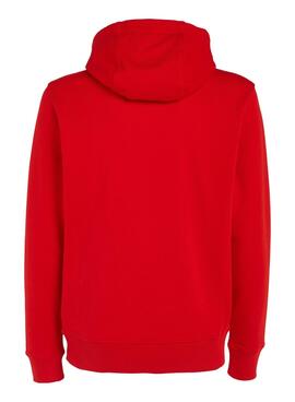 Sudadera Tommy Jeans Reg Entry Roja Para Hombre