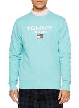 Sudadera Tommy Jeans Reg Entry Turquesa Hombre