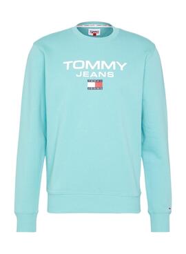 Sudadera Tommy Jeans Reg Entry Turquesa Hombre