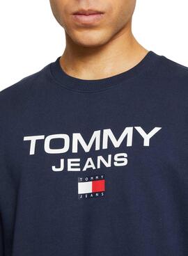 Sudadera Tommy Jeans Reg Entry Marina Hombre
