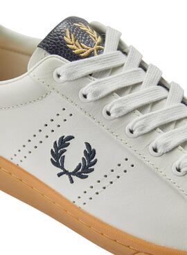 Zapatillas Fred Perry B721 Piel Blanco Para Hombre