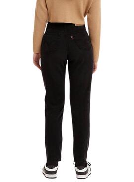 Pantalón Vaquero Levis High Waist Mom Negro Mujer