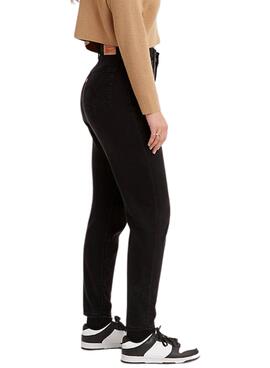 Pantalón Vaquero Levis High Waist Mom Negro Mujer