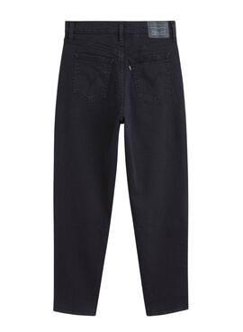 Pantalón Vaquero Levis High Waist Mom Negro Mujer