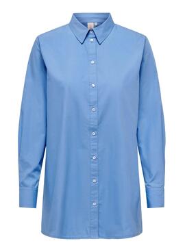 Camisa Only Curly Azul Para Mujer