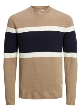 Jersey Jack And Jones Block Tostado Para Hombre