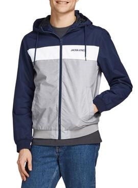 Cazadora Jack and Jones Erush Capucha Gris Hombre