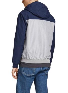 Cazadora Jack and Jones Erush Capucha Gris Hombre