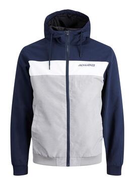 Cazadora Jack and Jones Erush Capucha Gris Hombre