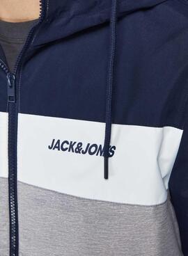 Cazadora Jack and Jones Erush Capucha Gris Hombre