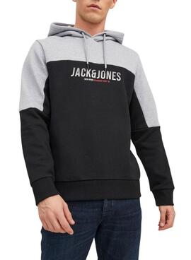 Sudadera Jack and Jones Dan Bloking Negro Hombre