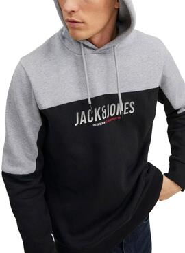 Sudadera Jack and Jones Dan Bloking Negro Hombre