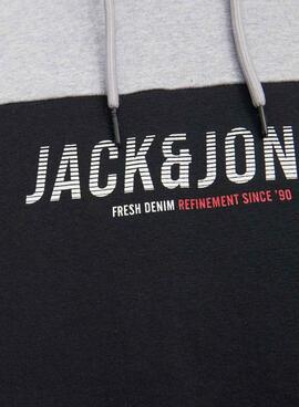 Sudadera Jack and Jones Dan Bloking Negro Hombre