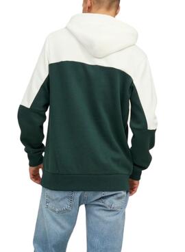 Sudadera Jack and Jones Dan Bloking Verde Hombre