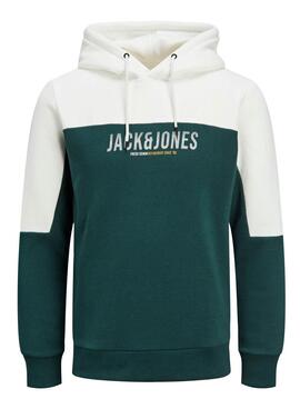 Sudadera Jack and Jones Dan Bloking Verde Hombre