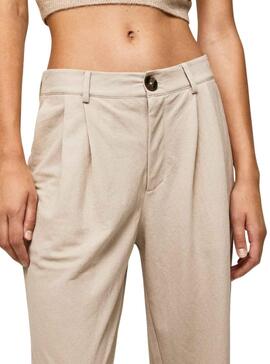 Pantalon Pepe Jeans Colette Beige para Mujer